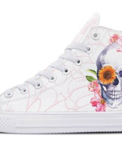 sunflower eye skull high top canvas shoes