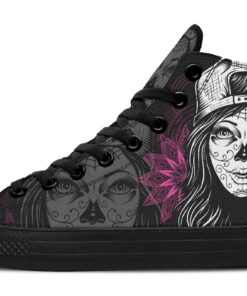 teenage with cap high top canvas shoes