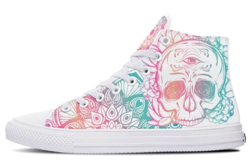 the eye skull cranium high top canvas shoes
