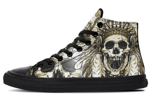 the skull chief high top canvas shoes