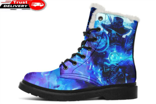 the wizard faux fur leather boots
