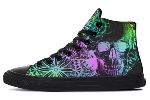 too close skull mandala high top canvas shoes
