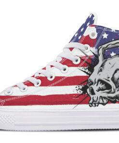 usa skull kettlebell high top canvas shoes