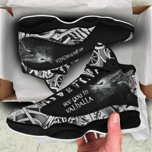 viking fenrir wolf high top sneakers shoes womensmens a27
