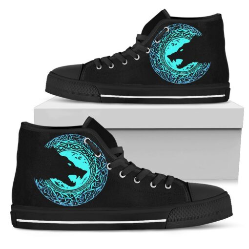 viking high top shoe fenrir norse wolf