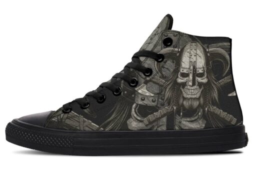 viking warrior high top canvas shoes