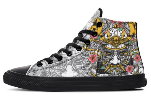vintage kabuto high top canvas shoes