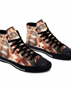 war destroy skull high top shoes