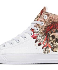 watercolor native chief high top canvas shoes