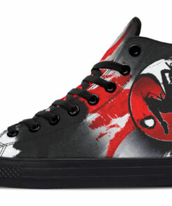 yin yang samurai girl high top canvas shoes 1